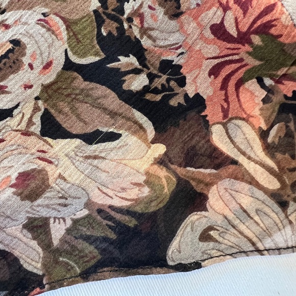 Lauren Ralph Lauren Vintage Antique Floral Silk Ruffle Dress - Picture 11 of 12